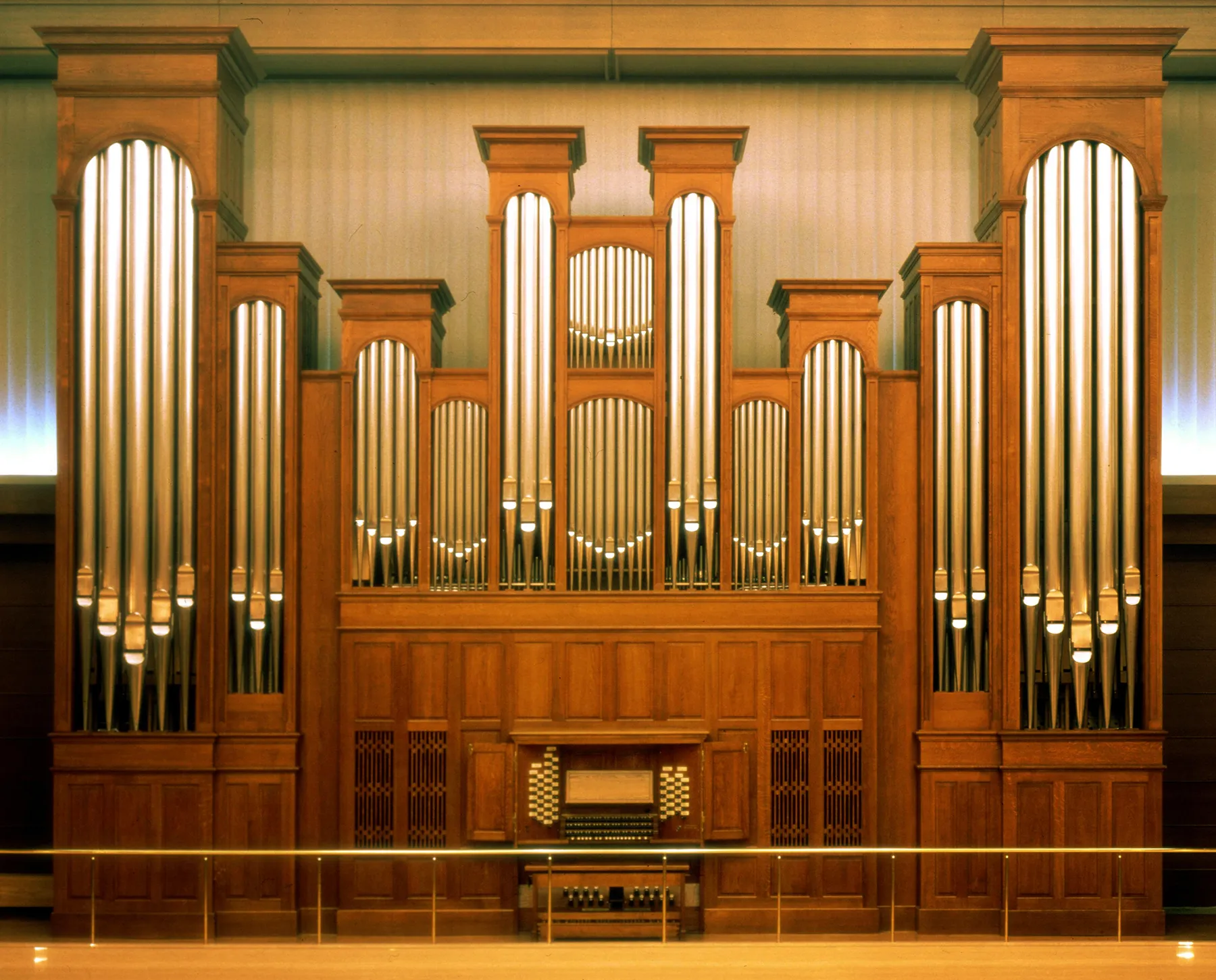 Pipe organ in concert hall